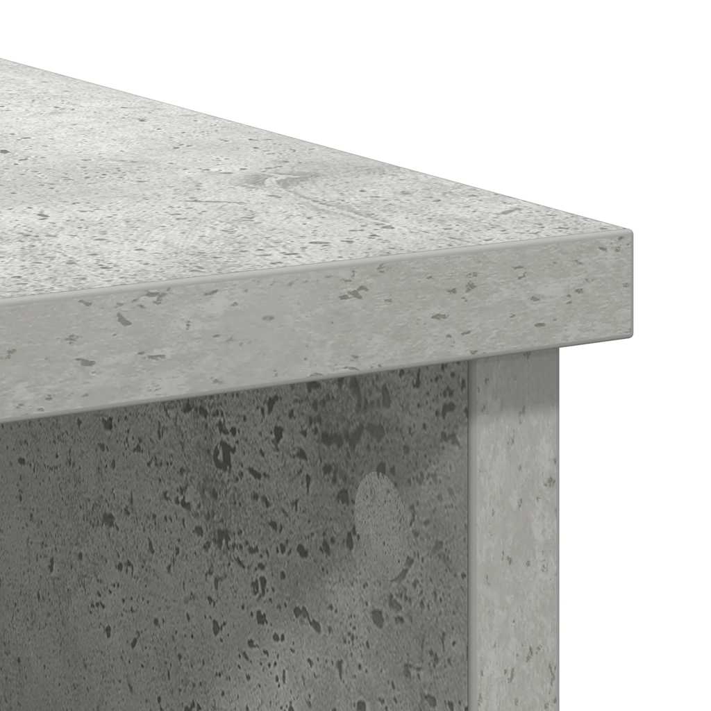skænk med skuffe 101x35x76 cm konstrueret træ betongrå
