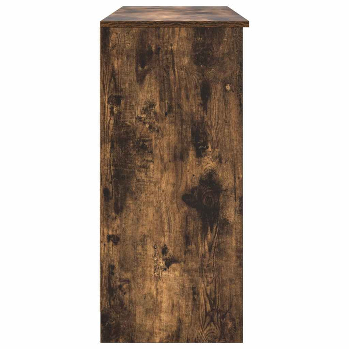 skænk med skuffe 101x35x76 cm konstrueret træ røget egetræ
