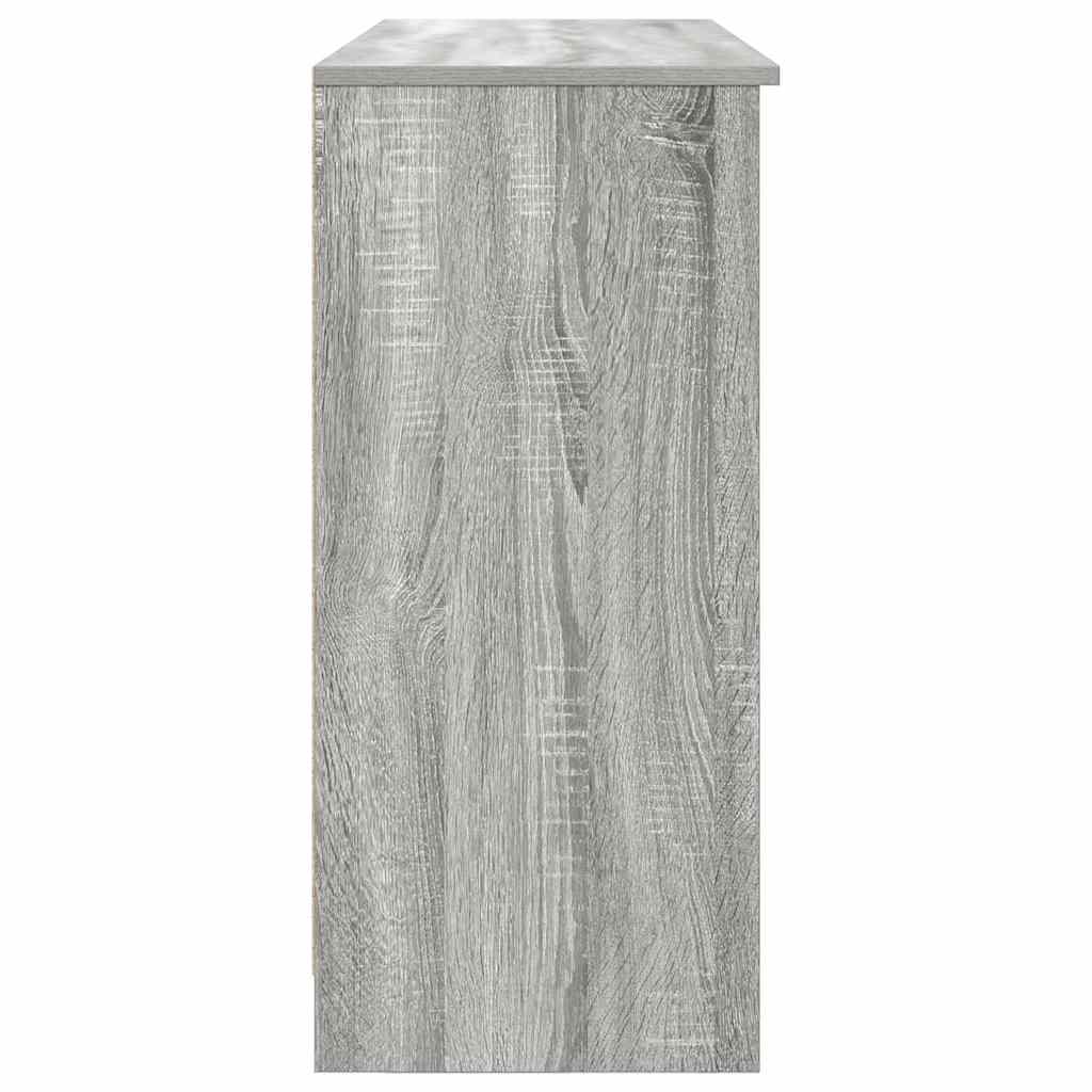 skænk med skuffe 101x35x76 cm konstrueret træ grå sonoma-eg