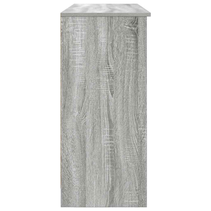 skænk med skuffe 101x35x76 cm konstrueret træ grå sonoma-eg