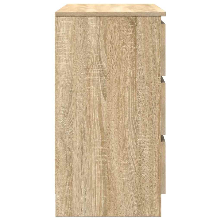 skænk med skuffe 71x35x65 cm konstrueret træ sonoma-eg