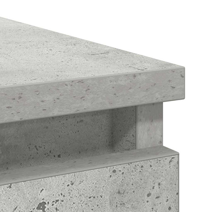 skænk med skuffe 71x35x65 cm konstrueret træ betongrå