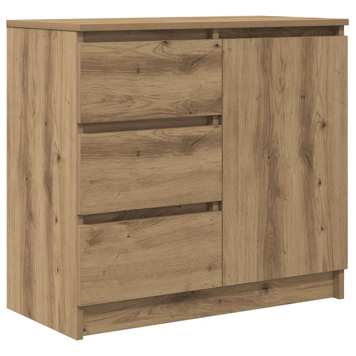 skænk med skuffe 71x35x65 cm konstrueret træ kunsteg