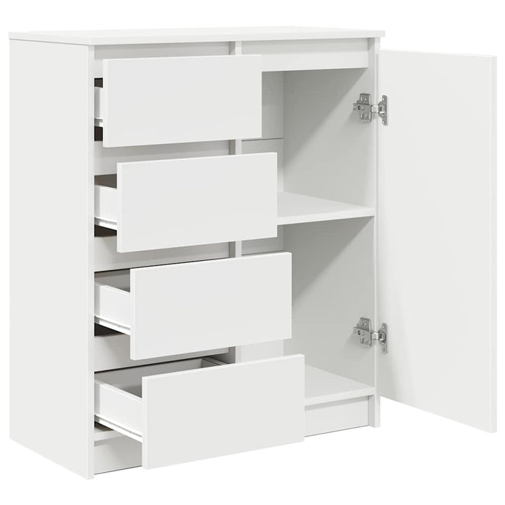 skænk med skuffer 71x35x84 cm konstrueret træ hvid