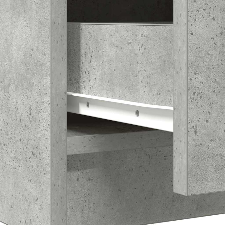 skænk med skuffer 71x35x84 cm konstrueret træ betongrå