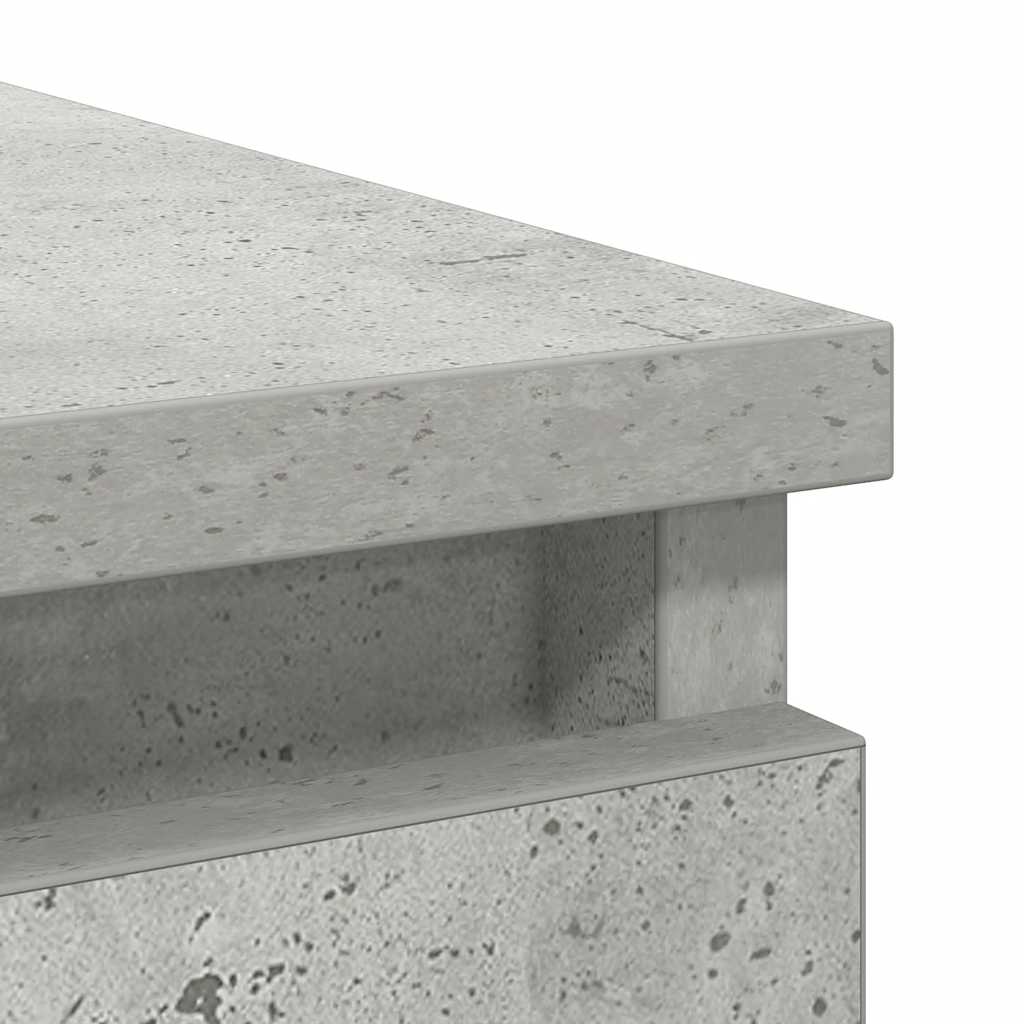 skænk med skuffer 71x35x84 cm konstrueret træ betongrå