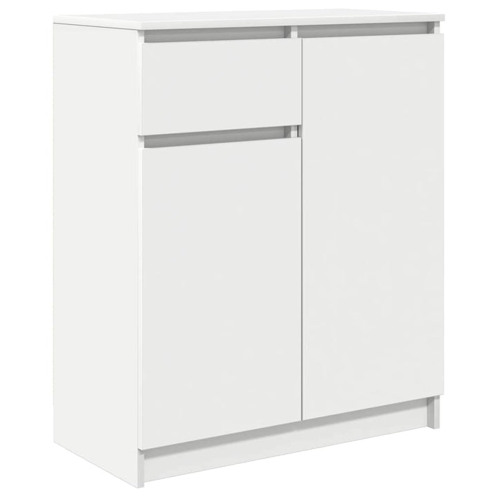 skænk med skuffe 71x35x84 cm konstrueret træ hvid