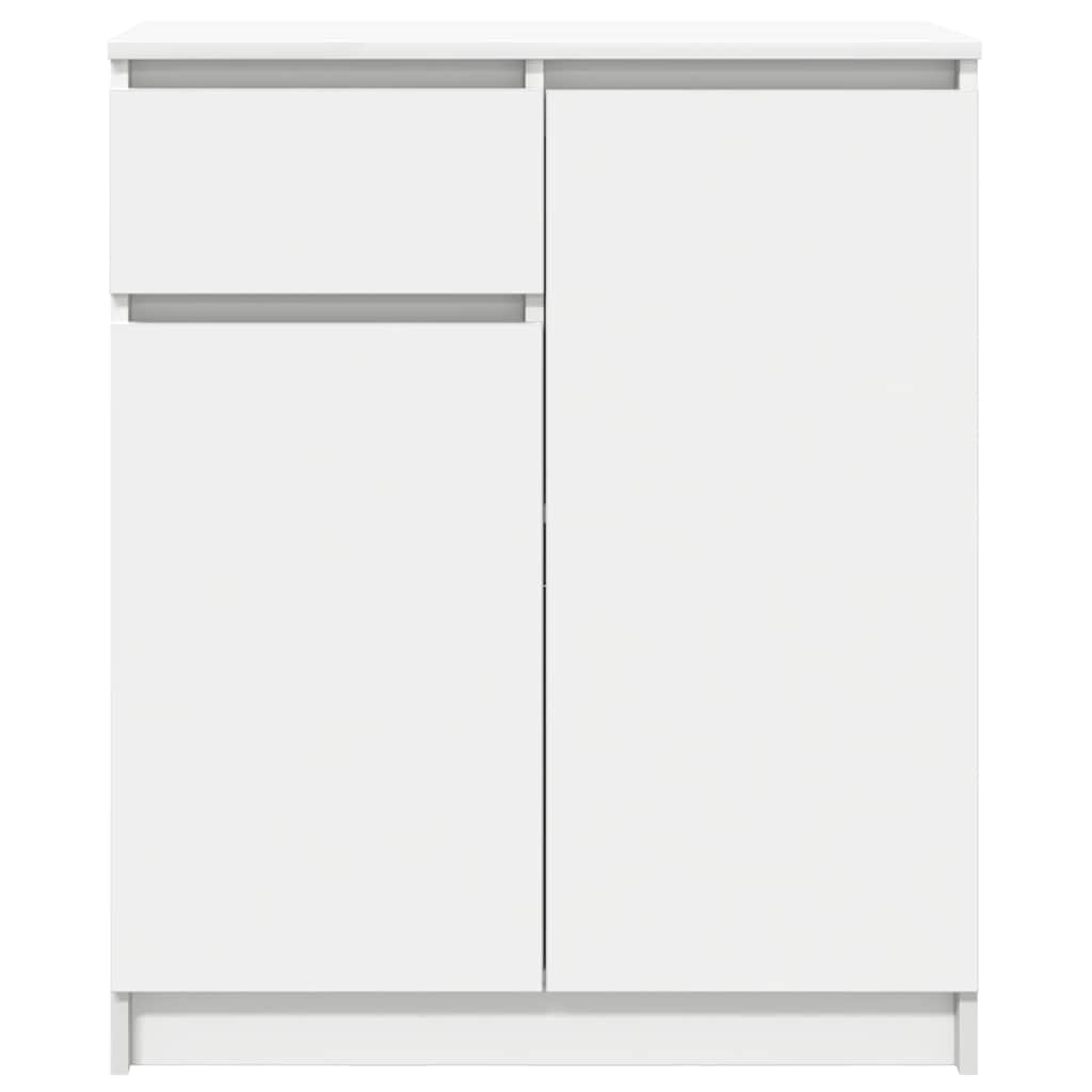 skænk med skuffe 71x35x84 cm konstrueret træ hvid