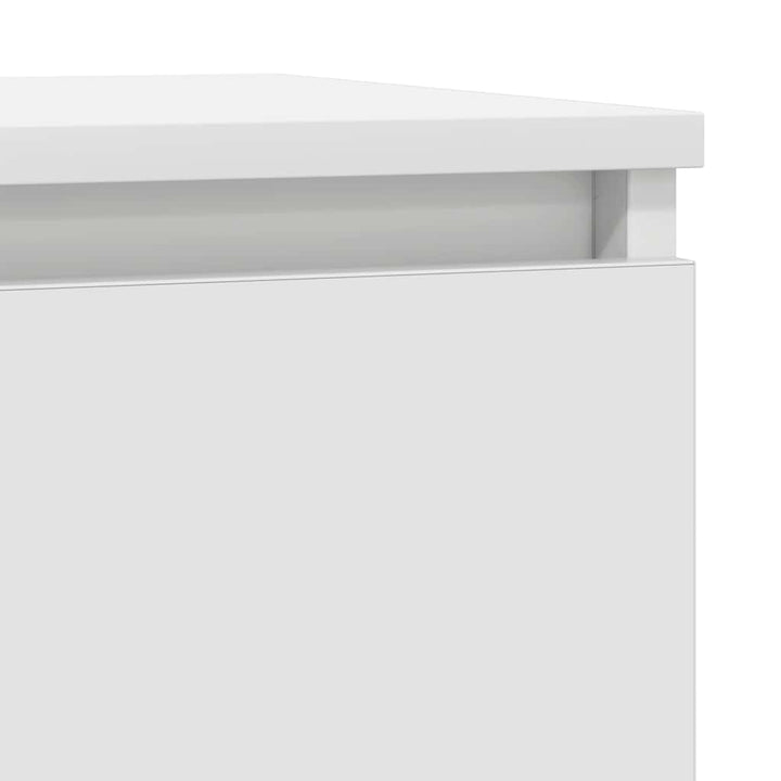 skænk med skuffe 71x35x84 cm konstrueret træ hvid