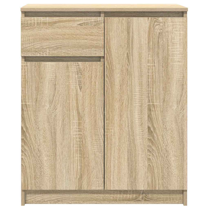 skænk med skuffe 71x35x84 cm konstrueret træ sonoma-eg