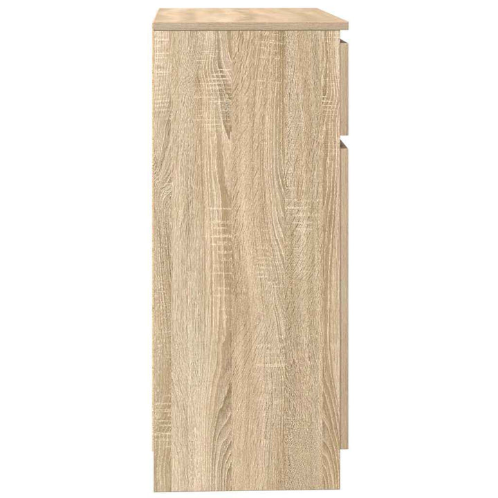 skænk med skuffe 71x35x84 cm konstrueret træ sonoma-eg