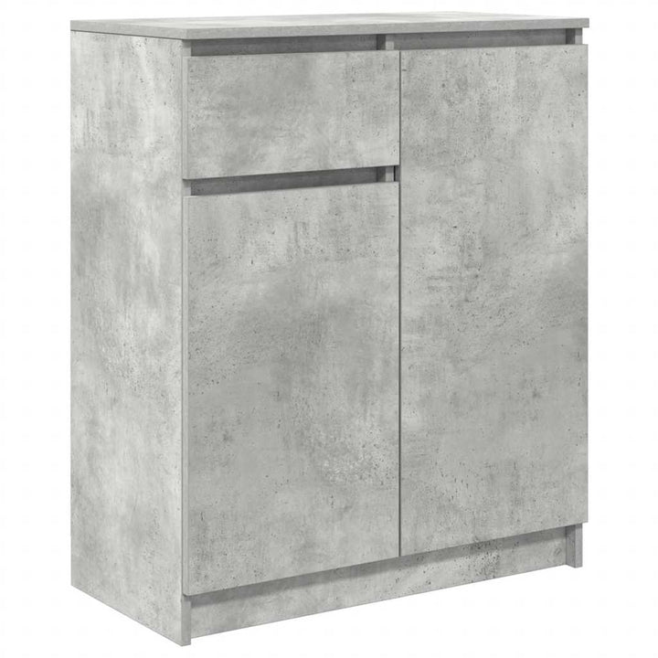 skænk med skuffe 71x35x84 cm konstrueret træ betongrå
