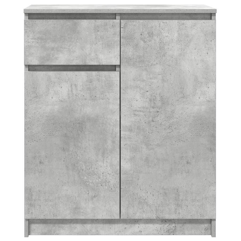 skænk med skuffe 71x35x84 cm konstrueret træ betongrå