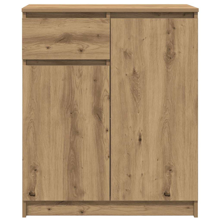 skænk med skuffe 71x35x84 cm konstrueret træ kunsteg