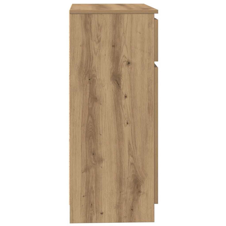 skænk med skuffe 71x35x84 cm konstrueret træ kunsteg