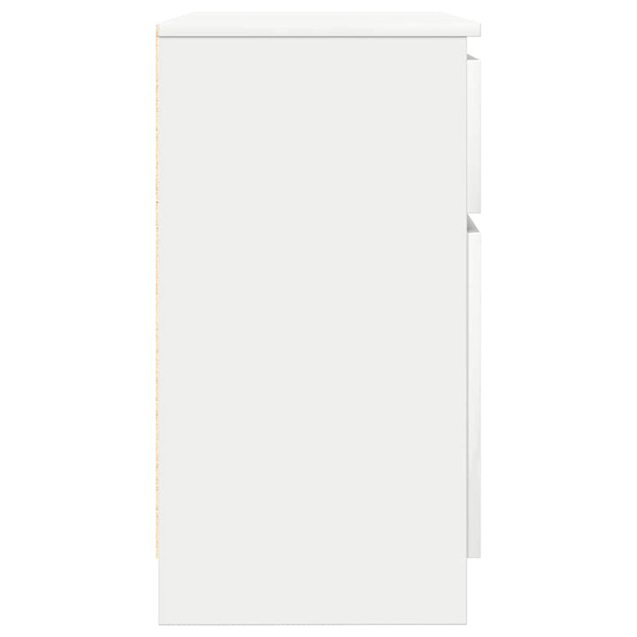 skænk med skuffe 71x35x65 cm konstrueret træ hvid