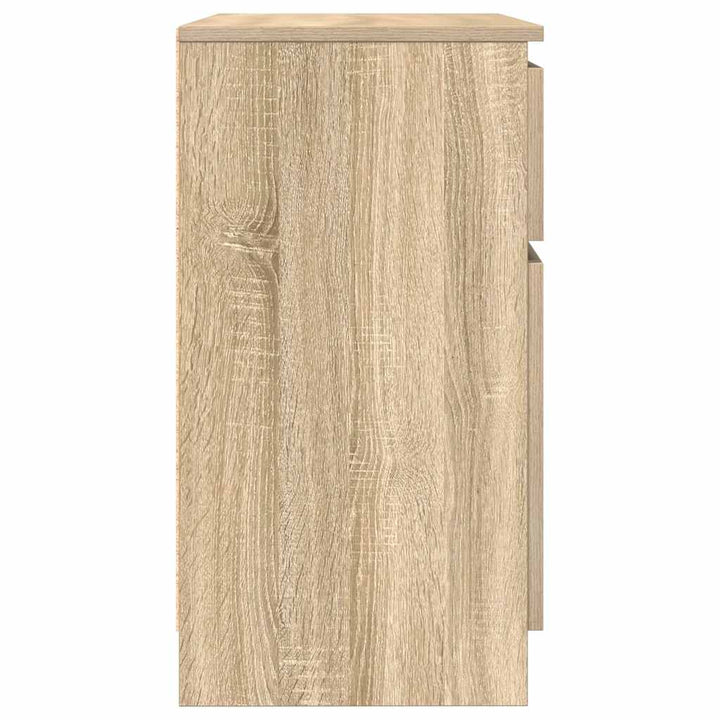 skænk med skuffe 71x35x65 cm konstrueret træ sonoma-eg