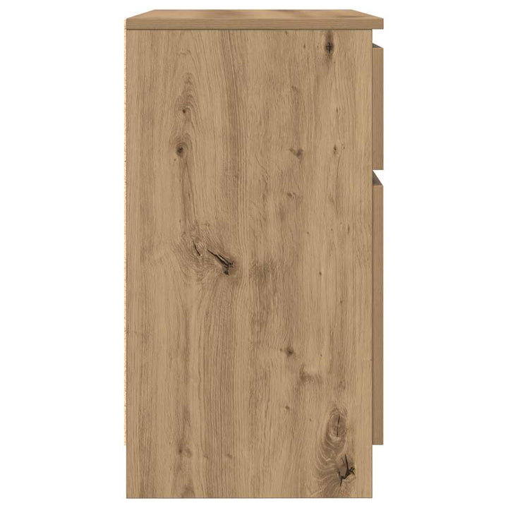 skænk med skuffe 71x35x65 cm konstrueret træ kunsteg