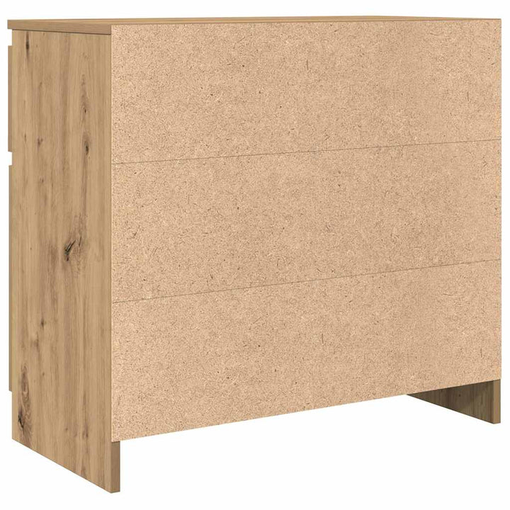 skænk med skuffe 71x35x65 cm konstrueret træ kunsteg