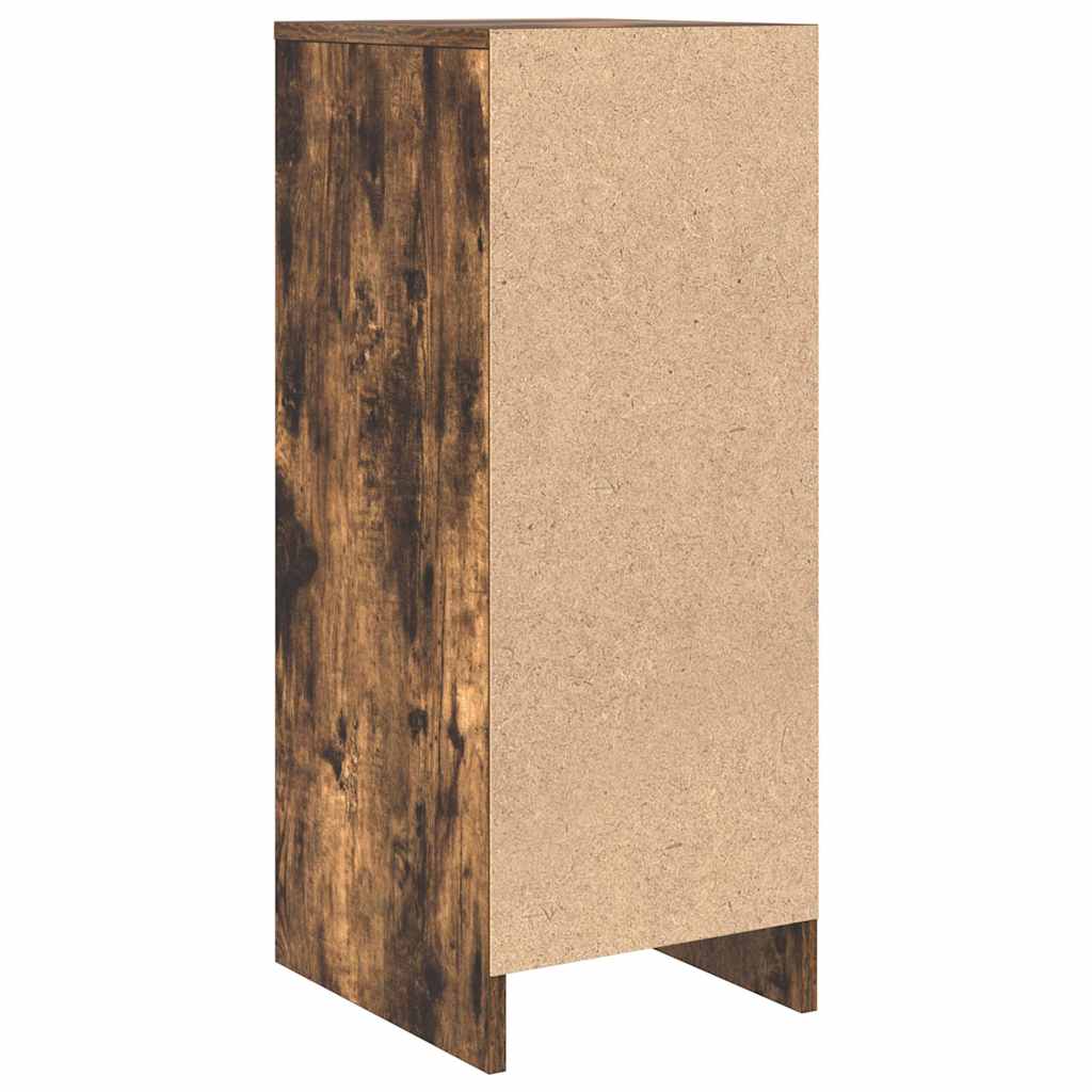 skænk 29,5x34x76 cm konstrueret træ røget egetræsfarve