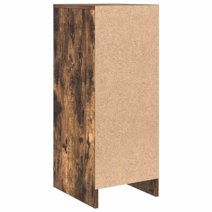 skænk 29,5x34x76 cm konstrueret træ røget egetræsfarve