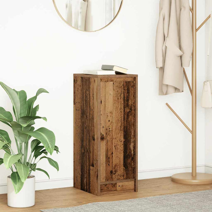 skænk 29,5x34x76 cm konstrueret træ antikt trælook