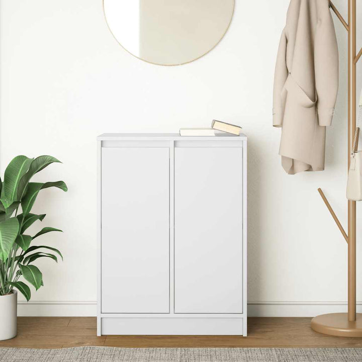 skænk 57x34x76 cm konstrueret træ hvid
