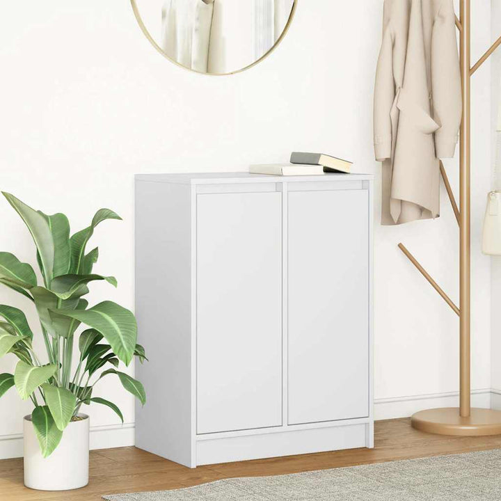 skænk 57x34x76 cm konstrueret træ hvid