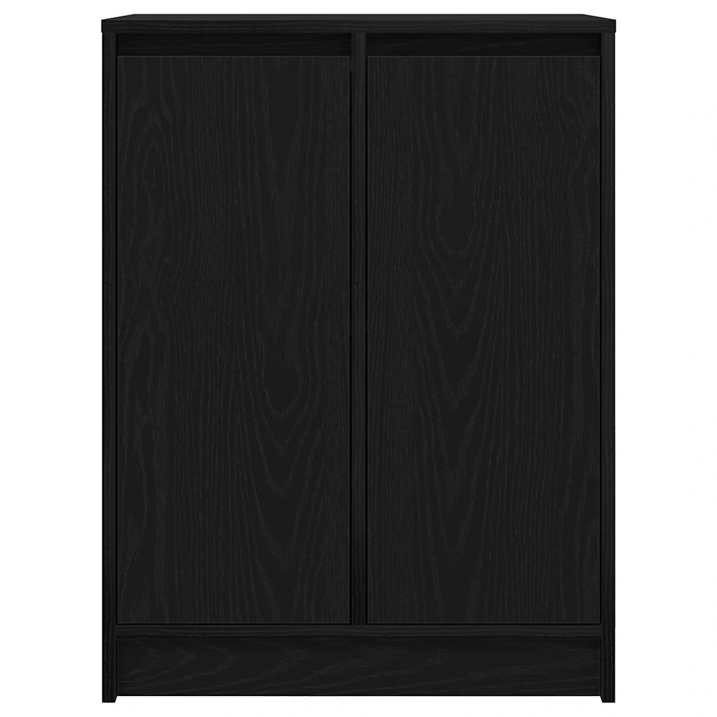 skænk 57x34x76 cm konstrueret træ sort egetræsfarve