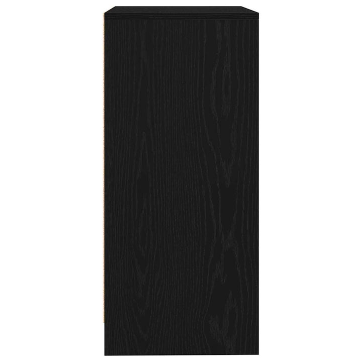 skænk 57x34x76 cm konstrueret træ sort egetræsfarve