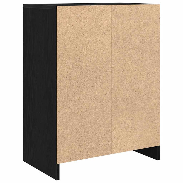 skænk 57x34x76 cm konstrueret træ sort egetræsfarve