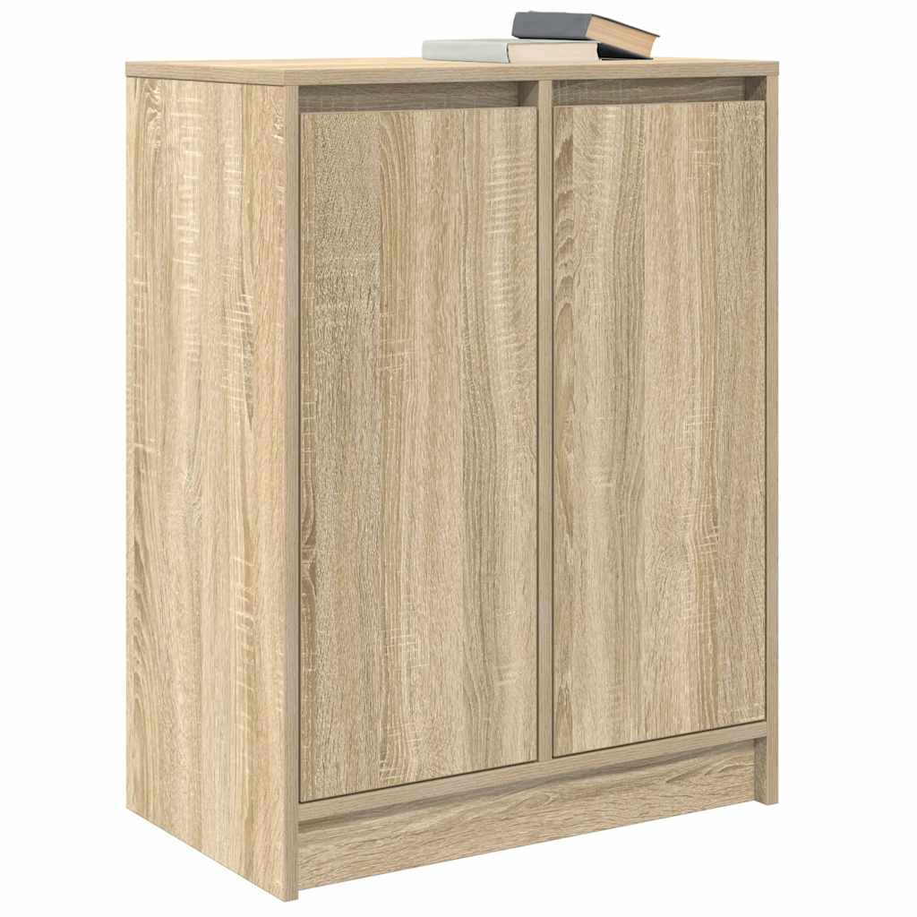 skænk 57x34x76 cm konstrueret træ røget egetræsfarve