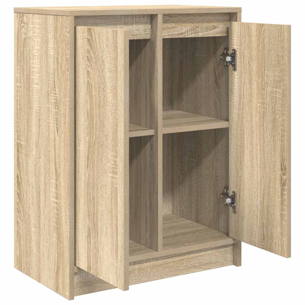 skænk 57x34x76 cm konstrueret træ røget egetræsfarve