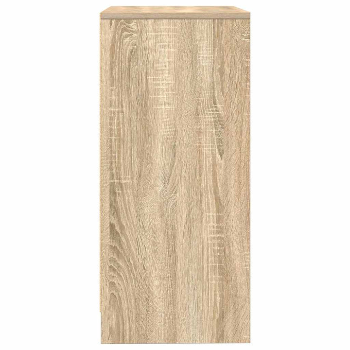 skænk 57x34x76 cm konstrueret træ røget egetræsfarve