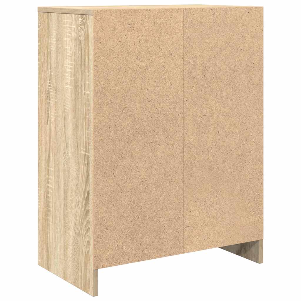 skænk 57x34x76 cm konstrueret træ røget egetræsfarve