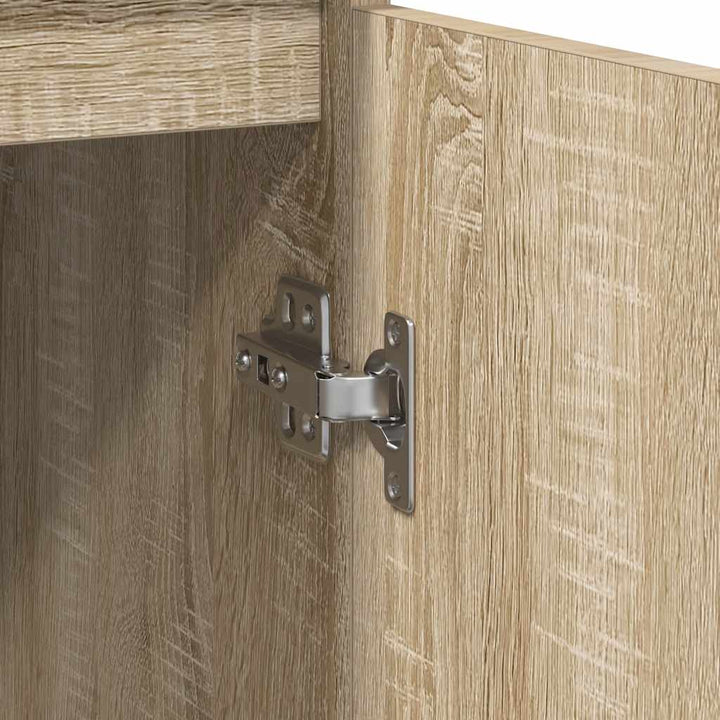 skænk 57x34x76 cm konstrueret træ røget egetræsfarve