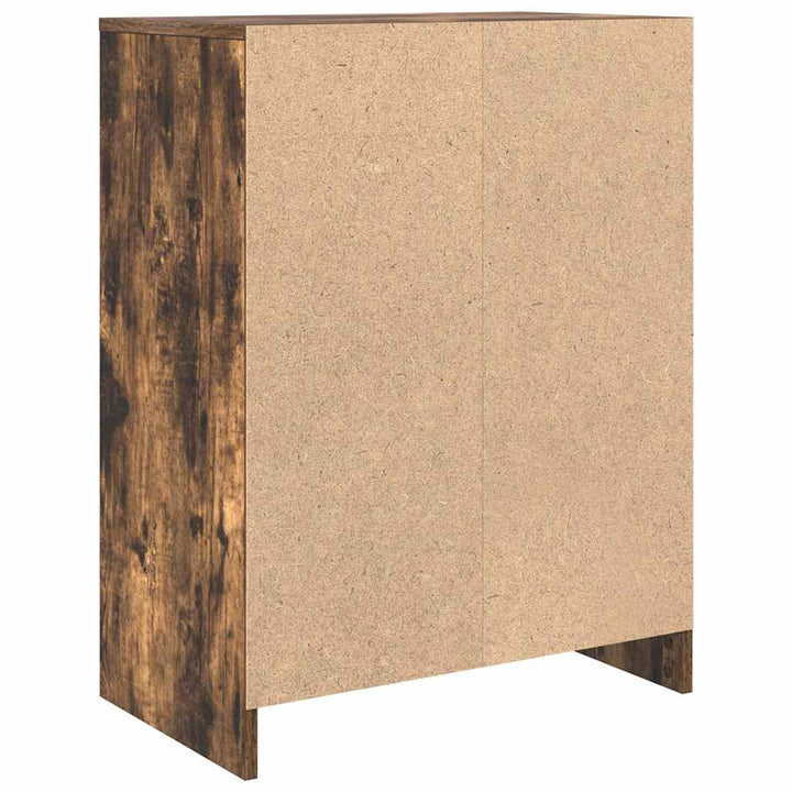 skænk 57x34x76 cm konstrueret træ røget egetræsfarve