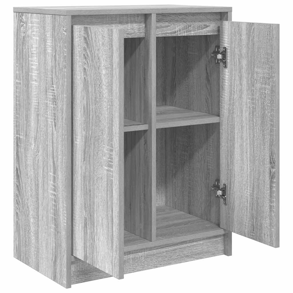 skænk 57x34x76 cm konstrueret træ grå sonoma-eg