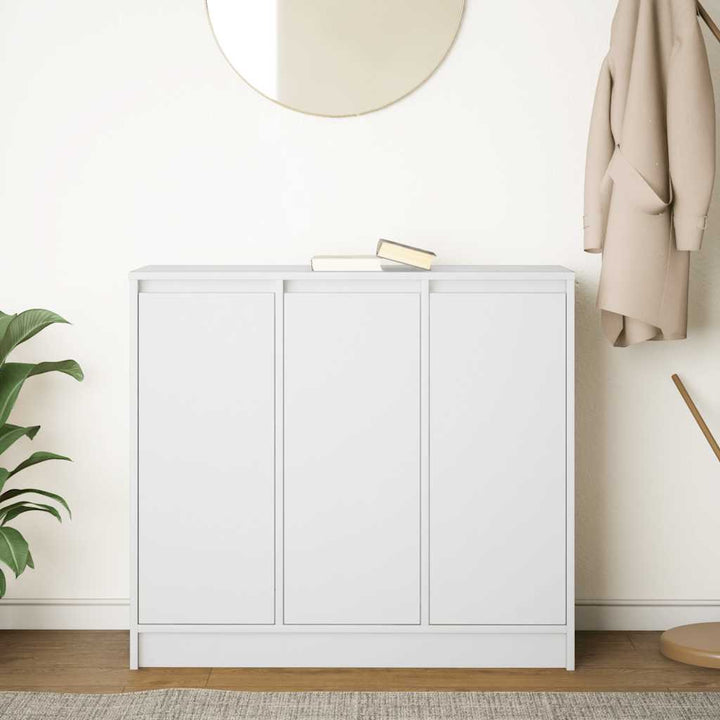 skænk 85x34x76 cm konstrueret træ hvid