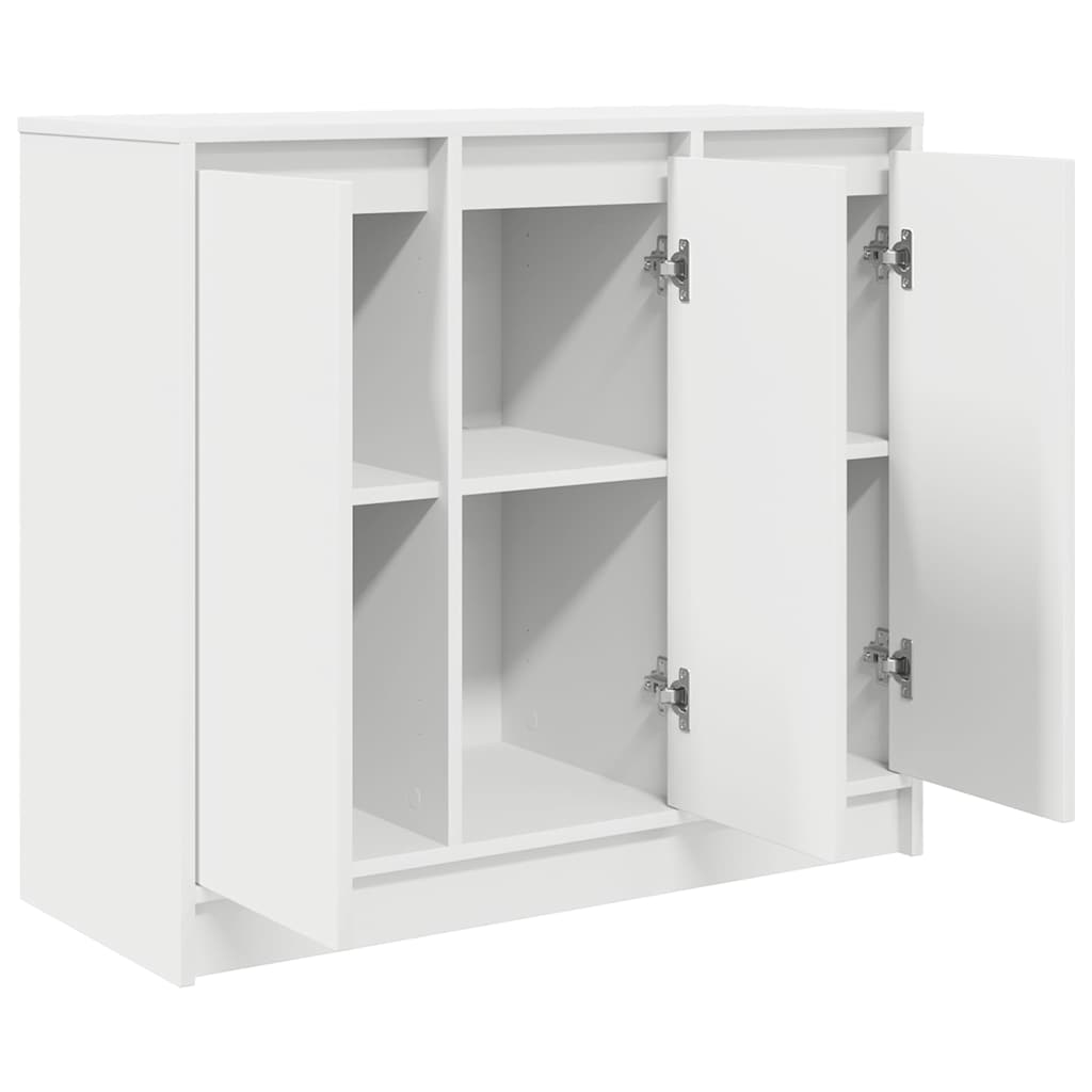 skænk 85x34x76 cm konstrueret træ hvid