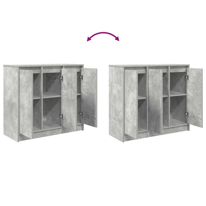 skænk 85x34x76 cm konstrueret træ betongrå