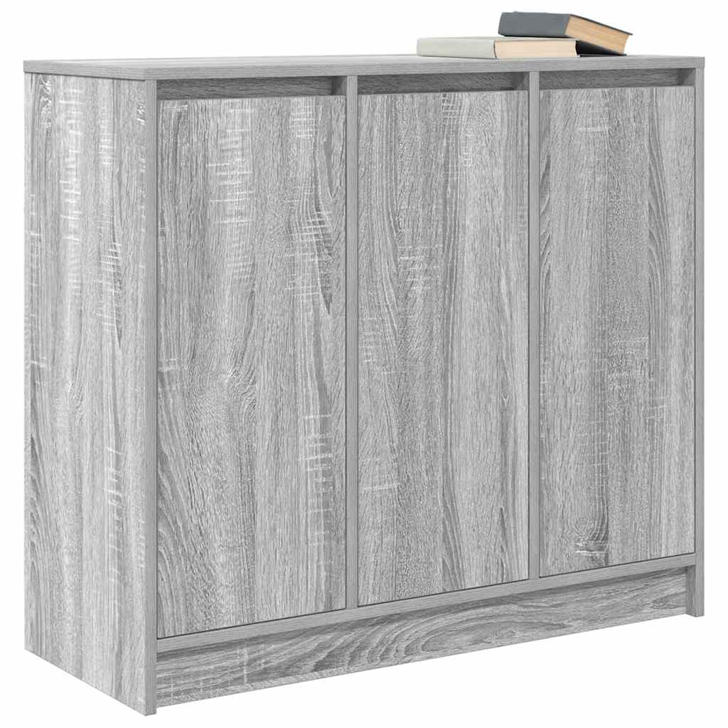 skænk 85x34x76 cm konstrueret træ grå sonoma-eg