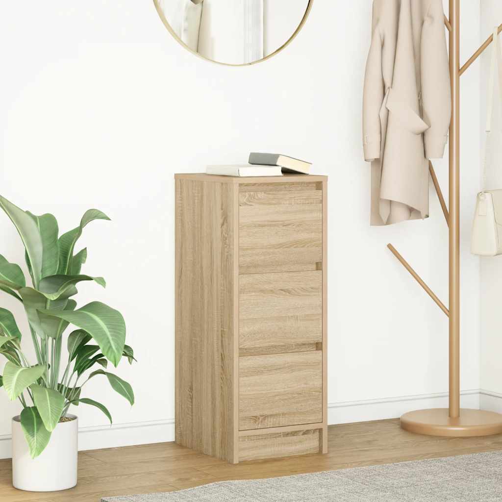 skænk 29,5x34x76 cm konstrueret træ sonoma-eg