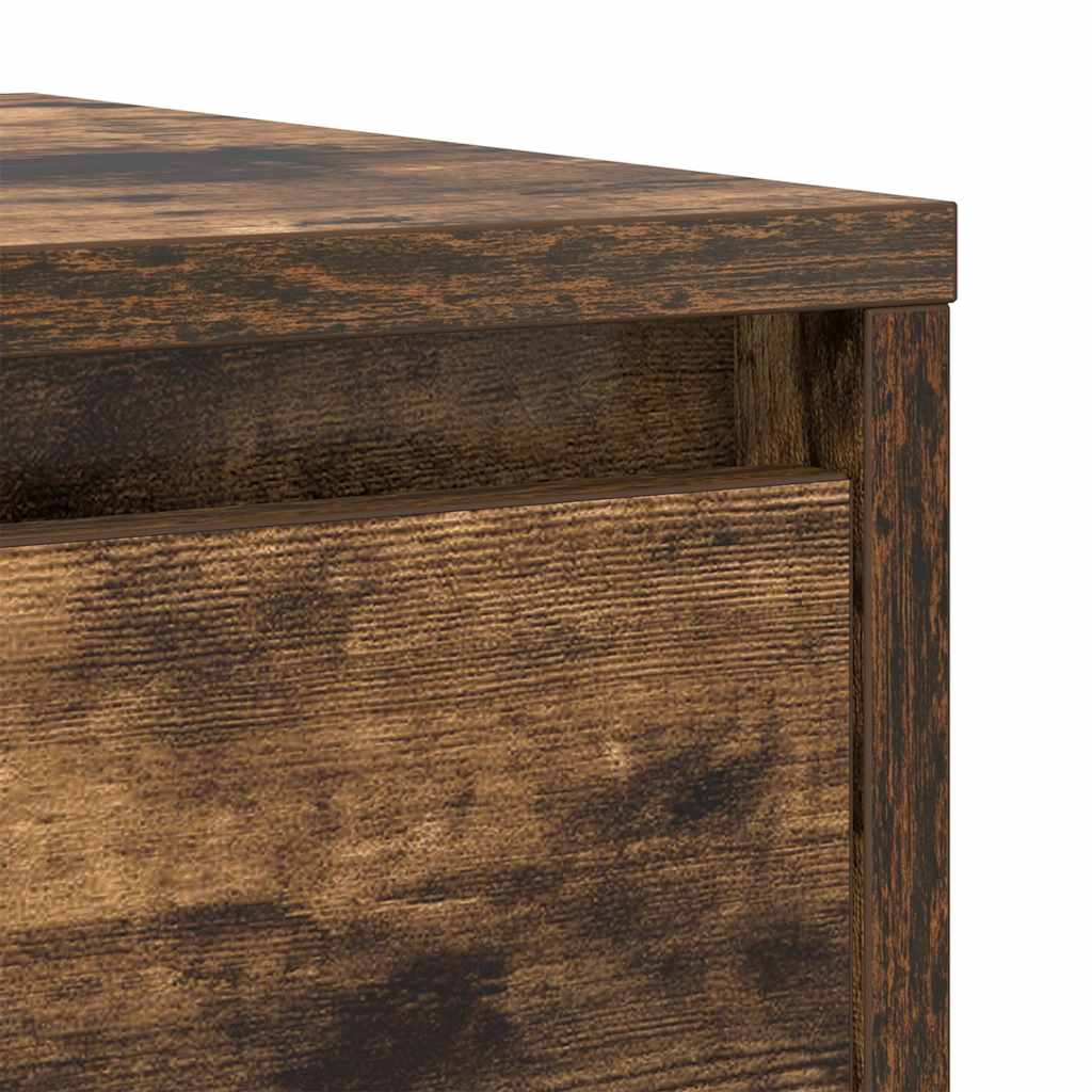 skænk 29,5x34x76 cm konstrueret træ røget egetræsfarve