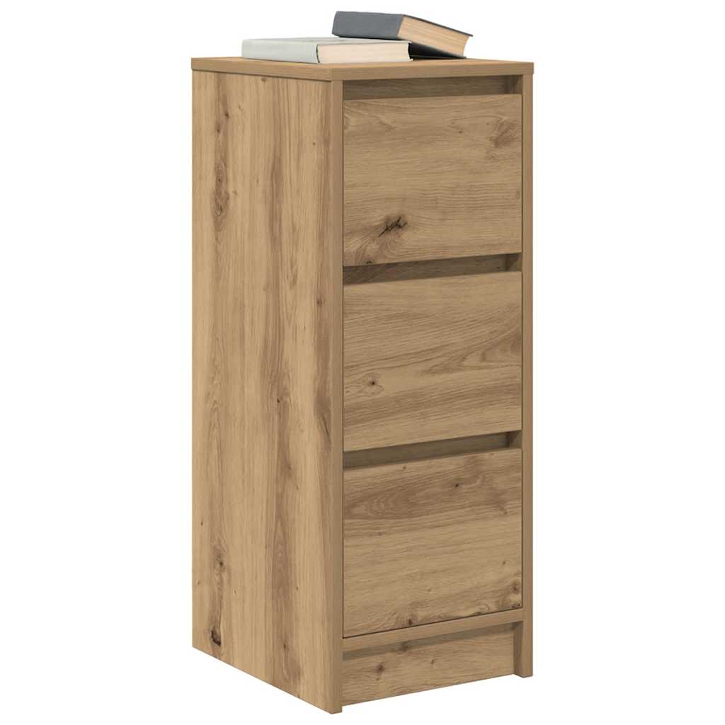 skænk 29,5x34x76 cm konstrueret træ kunsteg