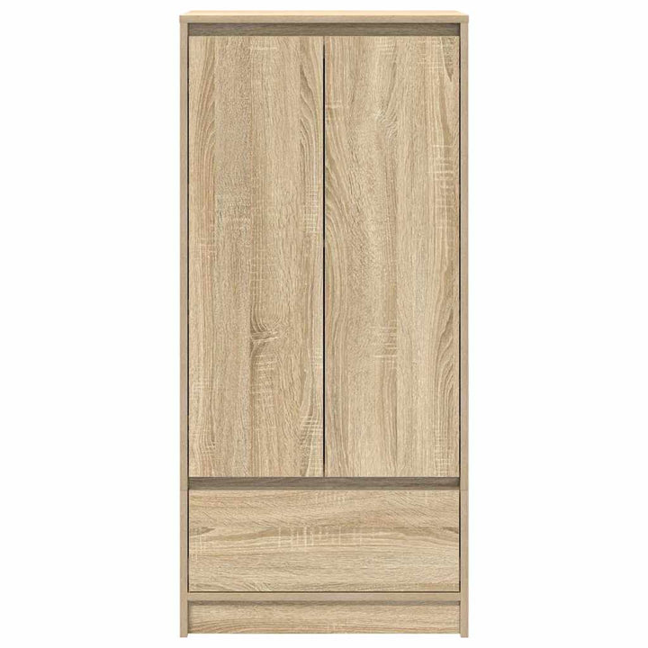 skab med skuffe 55,5x34x119,5 cm konstrueret træ sonoma-eg