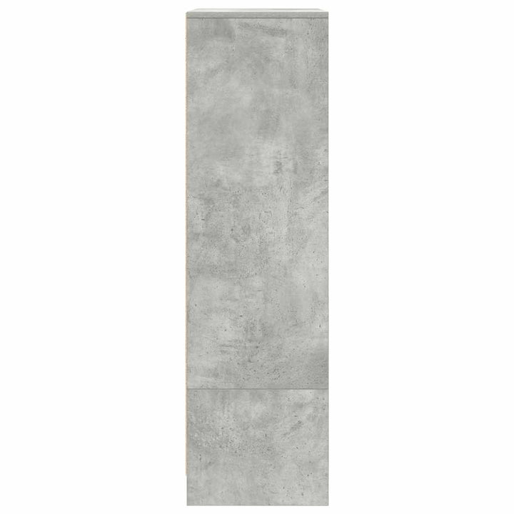 skab med skuffe 55,5x34x119,5 cm konstrueret træ betongrå