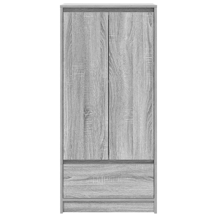 skab med skuffe 55,5x34x119,5 cm konstrueret træ grå sonoma-eg