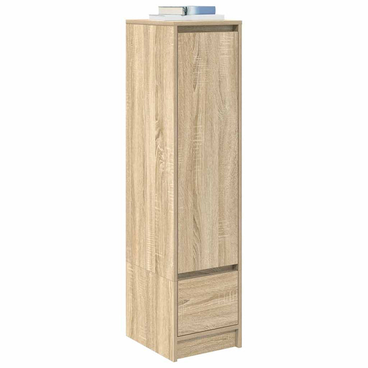 højskab 29,5x34x119,5 cm konstrueret træ sonoma-eg