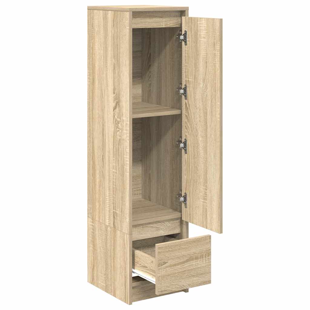 højskab 29,5x34x119,5 cm konstrueret træ sonoma-eg